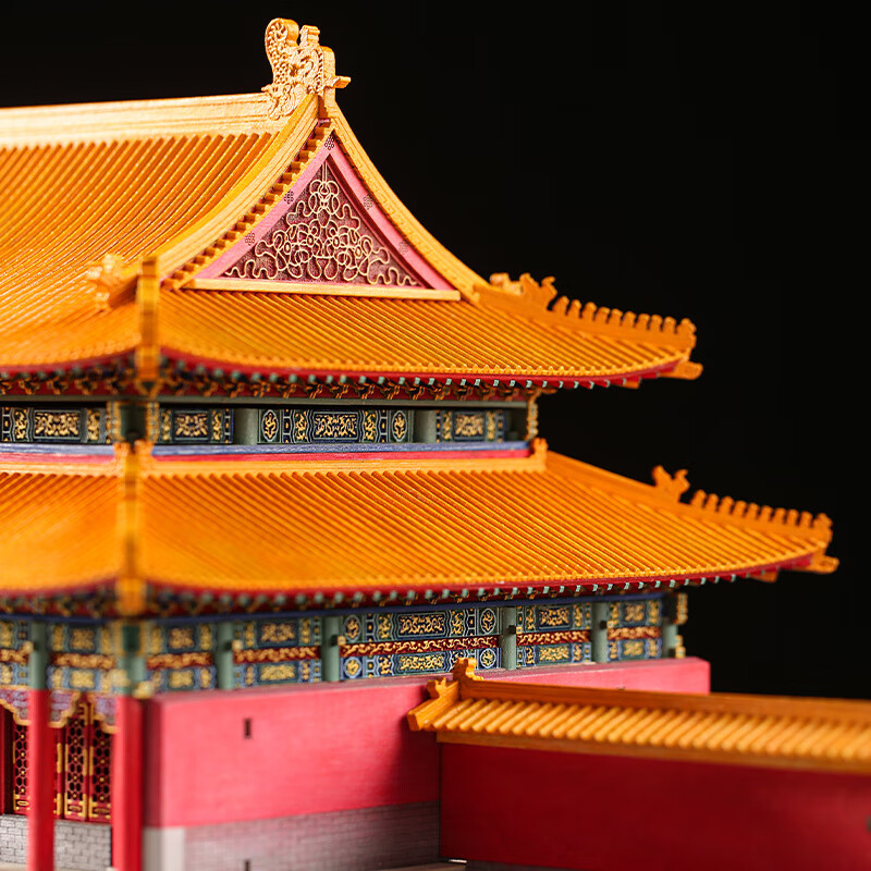 隐榫故宫角楼榫卯积木中国木质古建筑拼装玩具模型男女孩送礼生日礼物 保和殿【典藏款1:110】