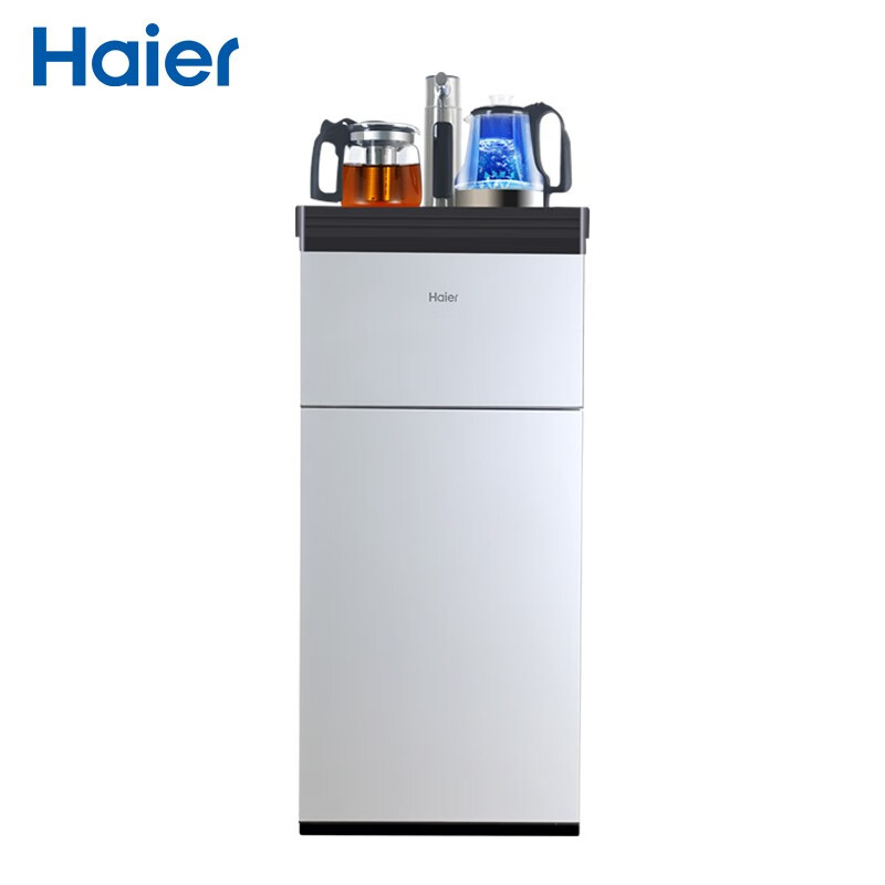 海尔（Haier）茶吧机家用全自动上水新款智能饮水机下置水桶装水立式冷热茶吧机YD1951-CB（月光银）