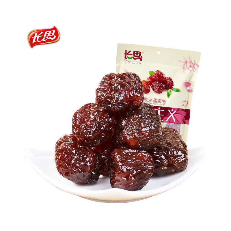 长思阿胶枣水晶无核蜜枣蜜饯果脯煲汤用休闲零食 黑糖阿胶蜜枣450g