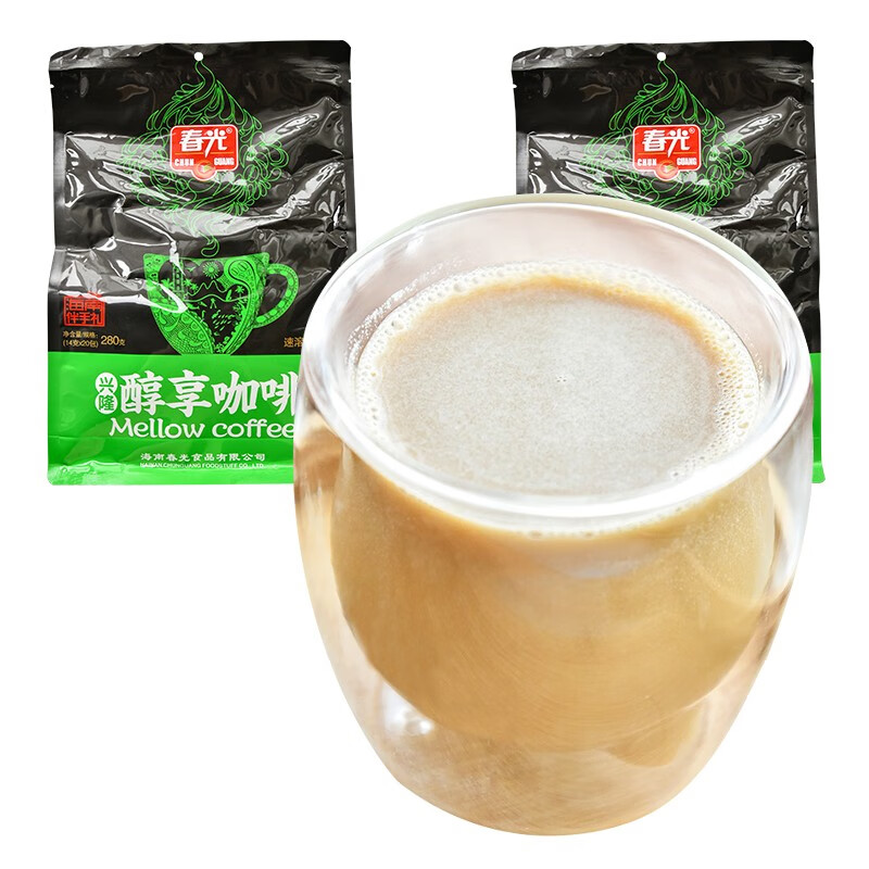 春光海南咖啡粉 春光兴隆醇享咖啡280g*2袋 海南速溶咖啡袋装咖啡粉