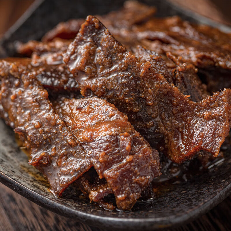 宜享健康虎钢馋广西玉林特产牛巴180gx2罐礼盒装原味香辣即食熟牛肉