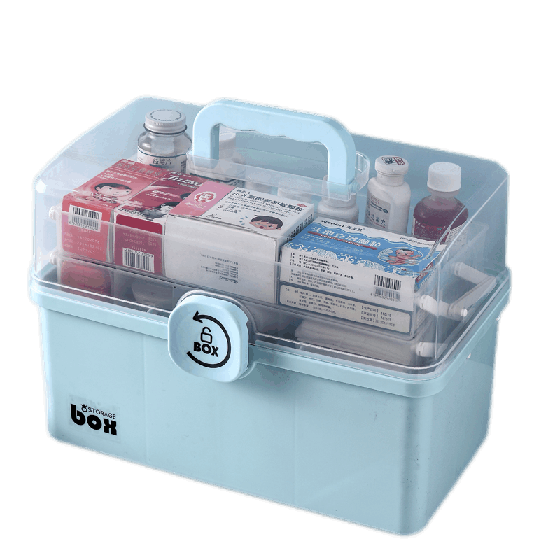 ܽ� ҽҩ����ô�����ҩ�������伱�����ͥװȫ��Ӧ��Сҩ�� ��ɫ������㡾34*19cm*21.5cm�� 35Ԫ