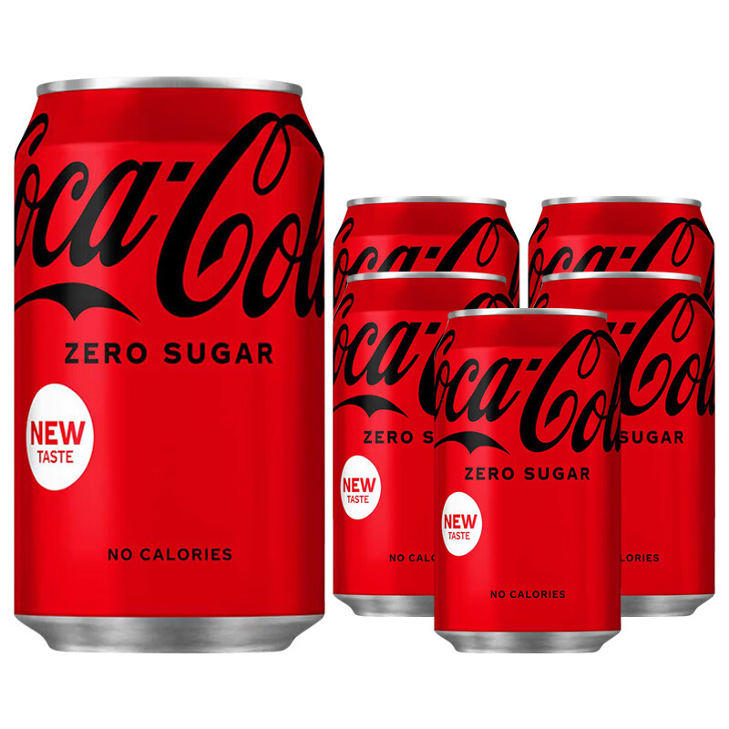 可口可乐（Coca-Cola）碳酸饮料港版可乐组合装 香港进口汽水聚会休闲饮品 330mL6罐零度可乐