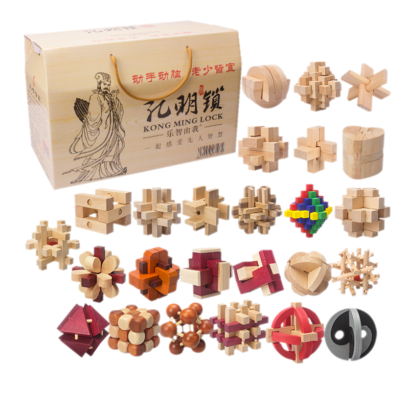 乐智由我品牌孔明锁/鲁班锁系列:挑战智力,释放压力