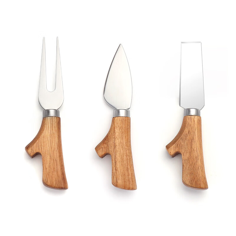 优凡优品鹿角形状芝士刀 奶酪刀奶酪套装工具牛油切块器 三件套 相思