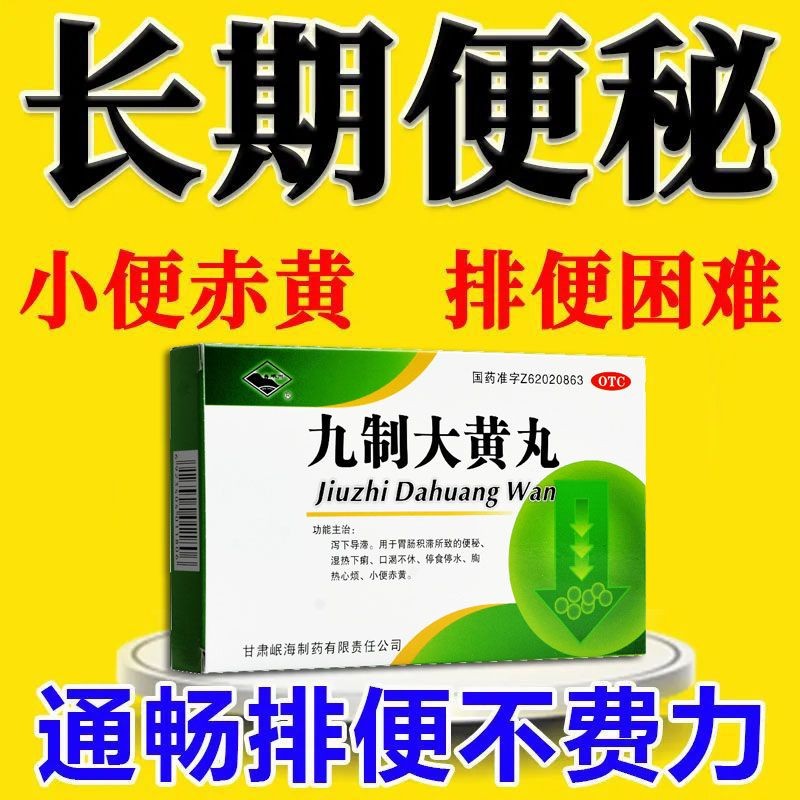 拉不出来成人老人习惯性便秘排便困难憋堵难受润肠排便 九制大黄丸 1