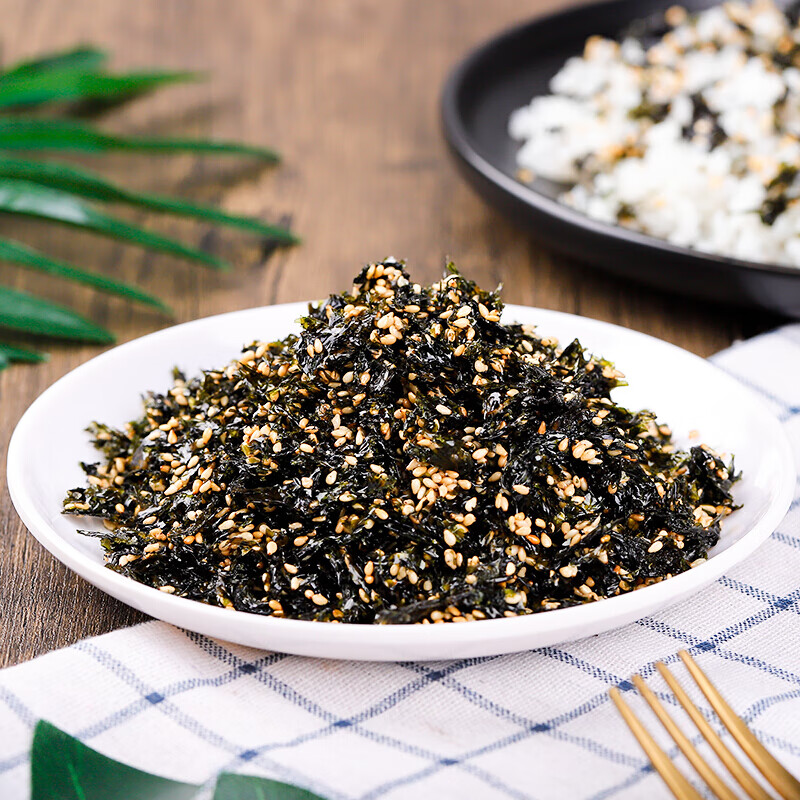 芝麻海苔碎即食拌饭料寿司材料专用500g罐装包装紫菜儿童零食原味
