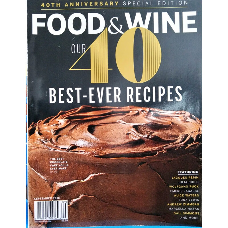 [现货]FOOD&WINE september2018 [杂志]