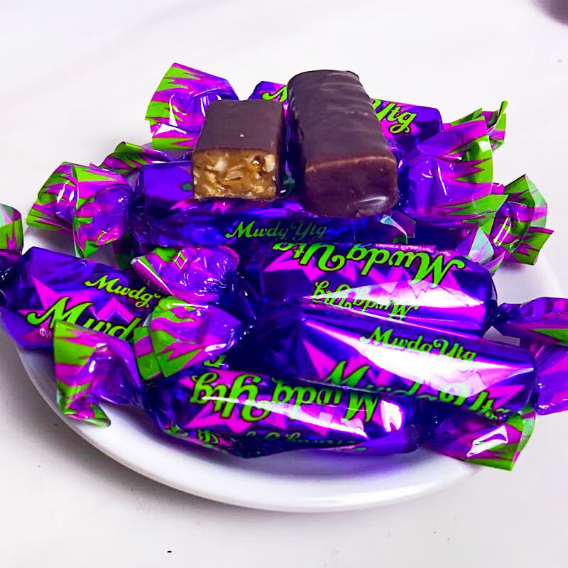 紫皮糖巧克力糖果夹心糖喜糖零食糖果批发礼盒装礼物 紫皮糖 500g(约65颗糖)