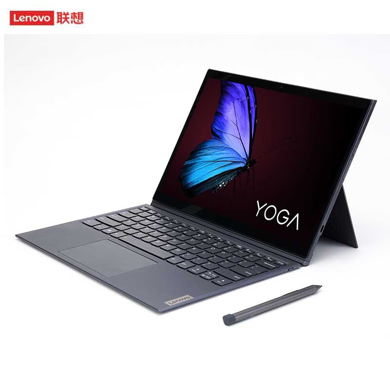 联想（Lenovo）YogaDuet 英特尔酷睿i5 13英寸  二合一平板笔记本电脑轻薄便携本 i5-10210U 16G 512G 2K触控屏 人脸识别 标配 背光蓝牙键盘