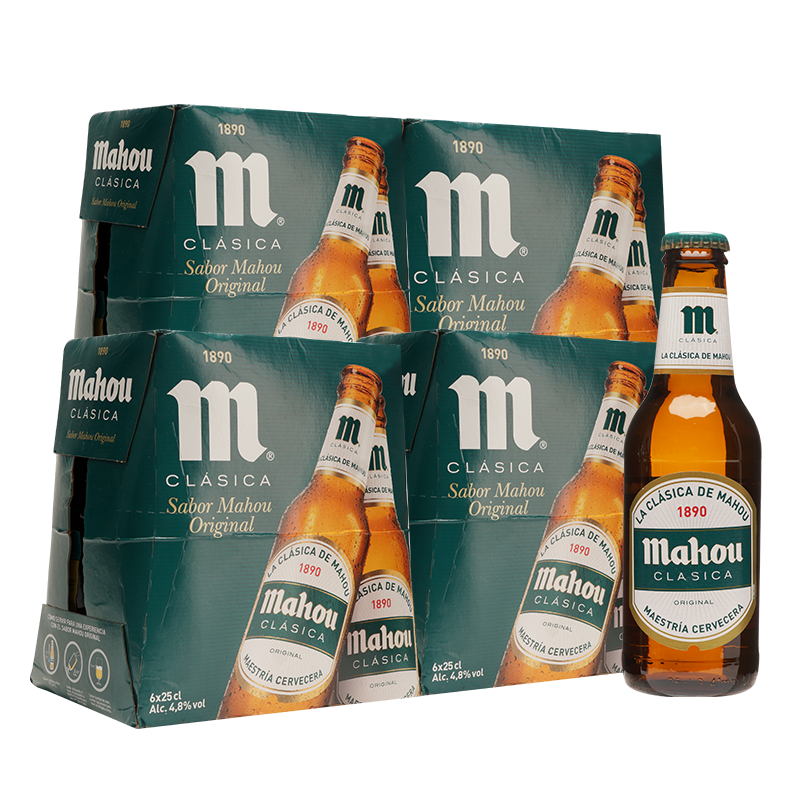 西班牙原箱进口 马傲（mahou）拉格啤酒 经典啤酒 250ml*24 整箱装