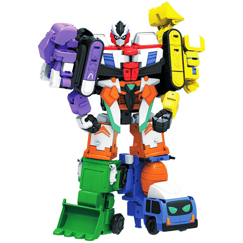 小牧马nbk合体变形玩具大力神变形汽车机器人工程车挖掘机金刚六合体