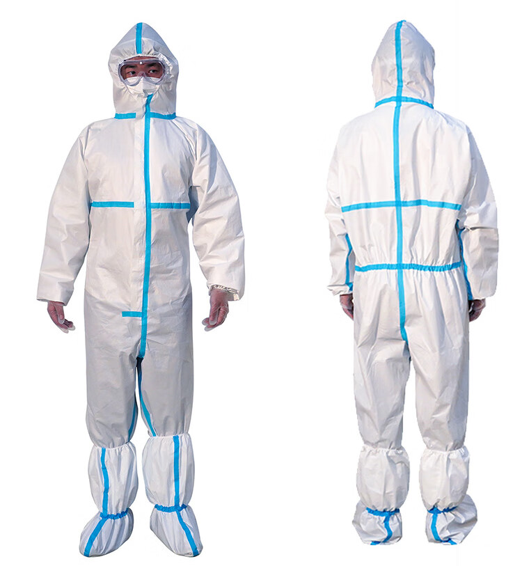 适用于防护服一次性连体全身大白隔离衣防医护疗全套装坐飞机 款防护