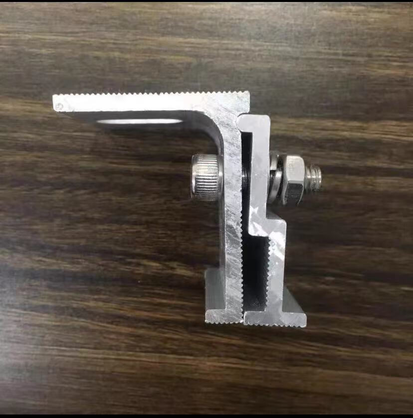 彩钢瓦角驰中夹具470/760/820金属屋面抗风夹具铝合金光伏支架配 470