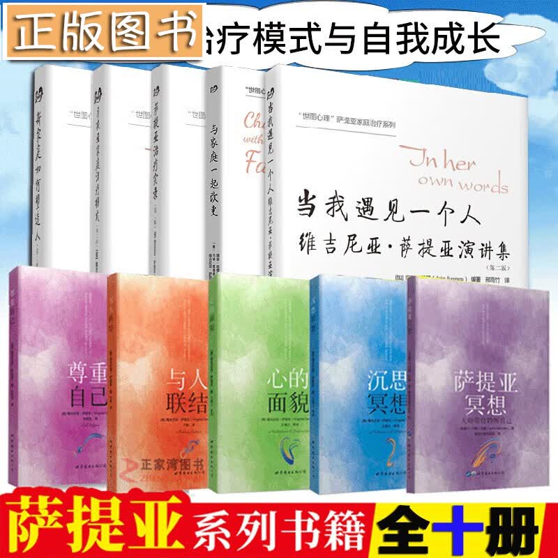 萨提亚系列书【全十册】萨提亚家庭治疗模式+治疗实录+尊重自己+心的面貌+沉思冥想+与家庭一起改变