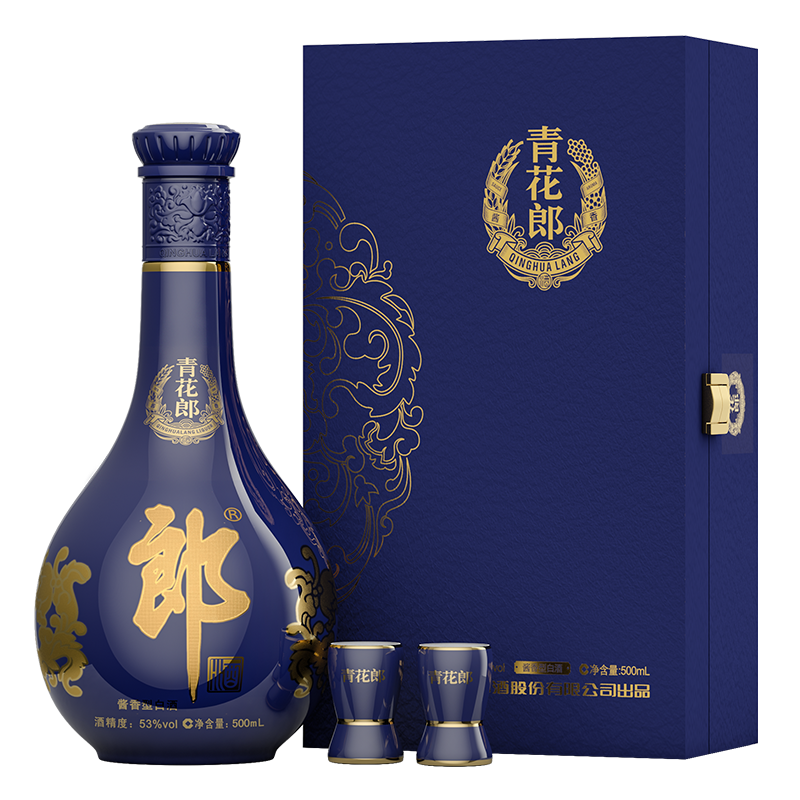 LANGJIU 郎酒 青花郎酒 天宝洞藏 陈酿 53%vol 酱香型白酒 500ml 礼盒装