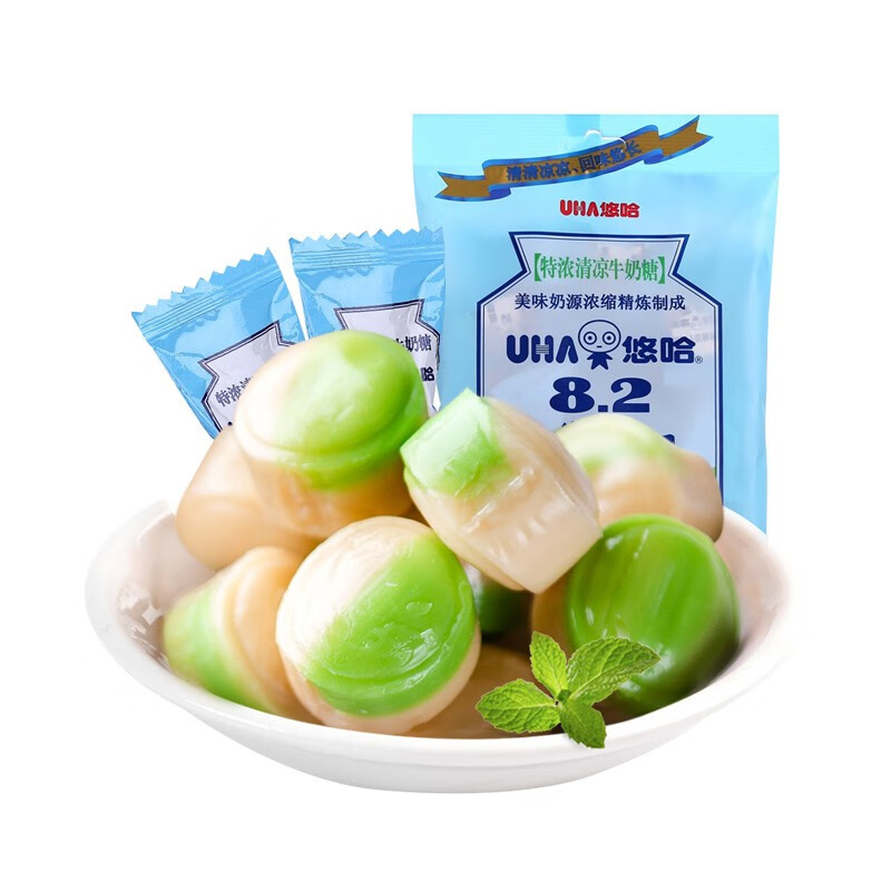 奶糖袋装休闲零食糖果味觉糖小包装儿童节糖果 特浓清凉牛奶糖120g