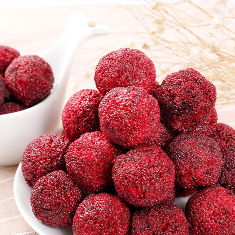 虎钢馋冻干杨梅脆水果干袋装脱水办公室零食小包装 30克x2袋