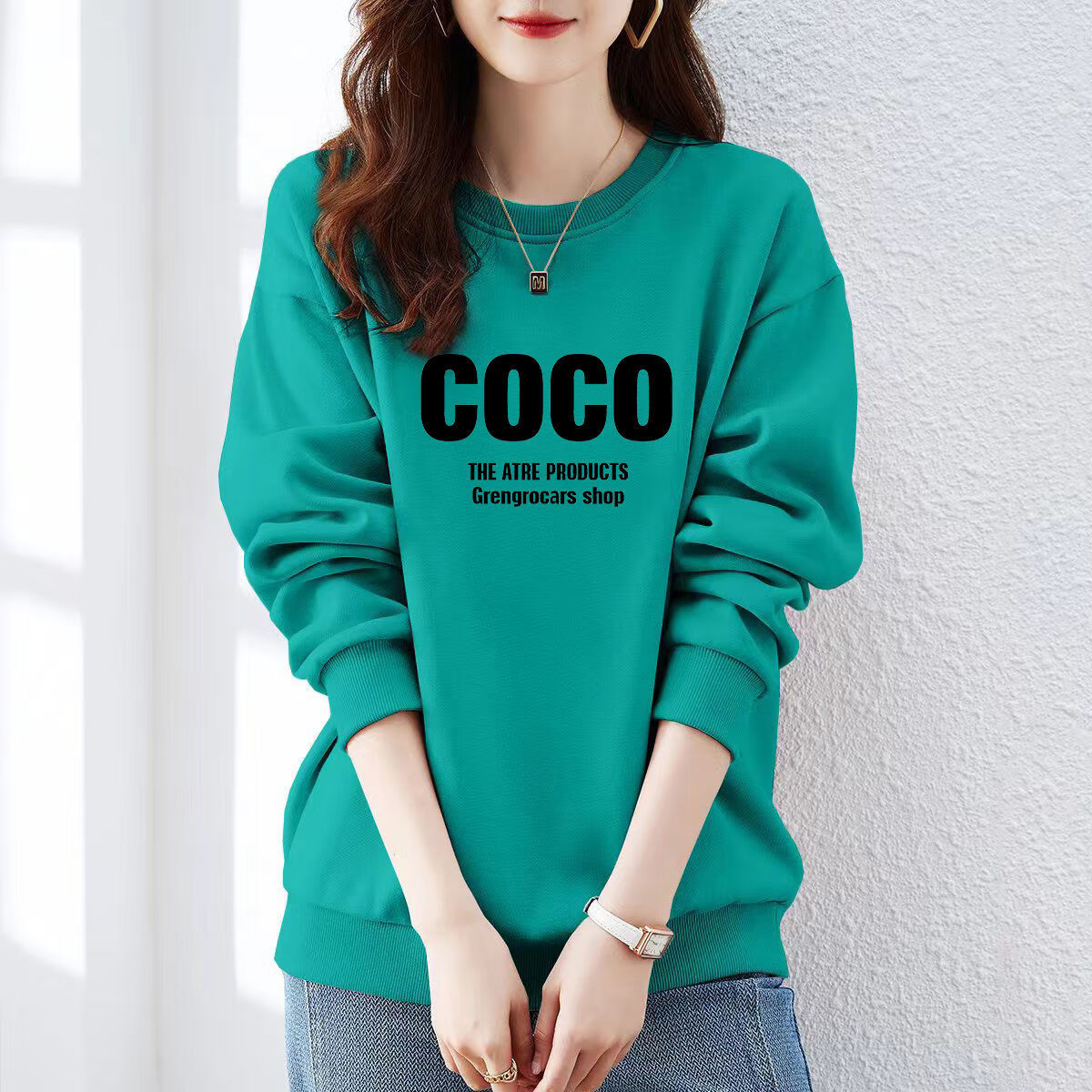 知特妈妈卫衣中年40岁一50岁薄款高品质女春秋季新款简约宽松大码百搭