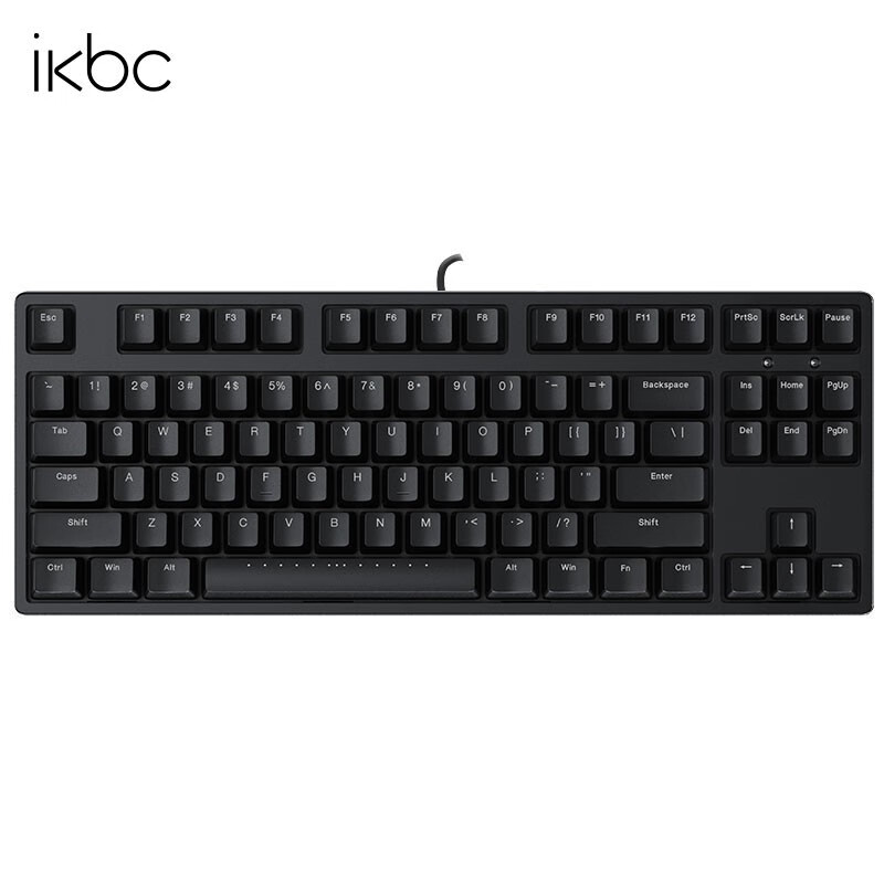 ikbc C87 机械键盘 有线键盘 游戏键盘 87键 原厂cherry轴 樱桃轴 吃鸡神器  笔记本键盘 黑色 红轴