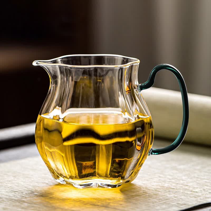 初雪 日式手工玻璃公道杯透明带把公杯功夫茶分茶器茶海耐热茶具 瓜棱公道杯200ml高性价比高么？