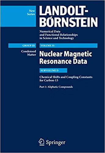预订aliphatic compounds: subvolume d: chemical shift