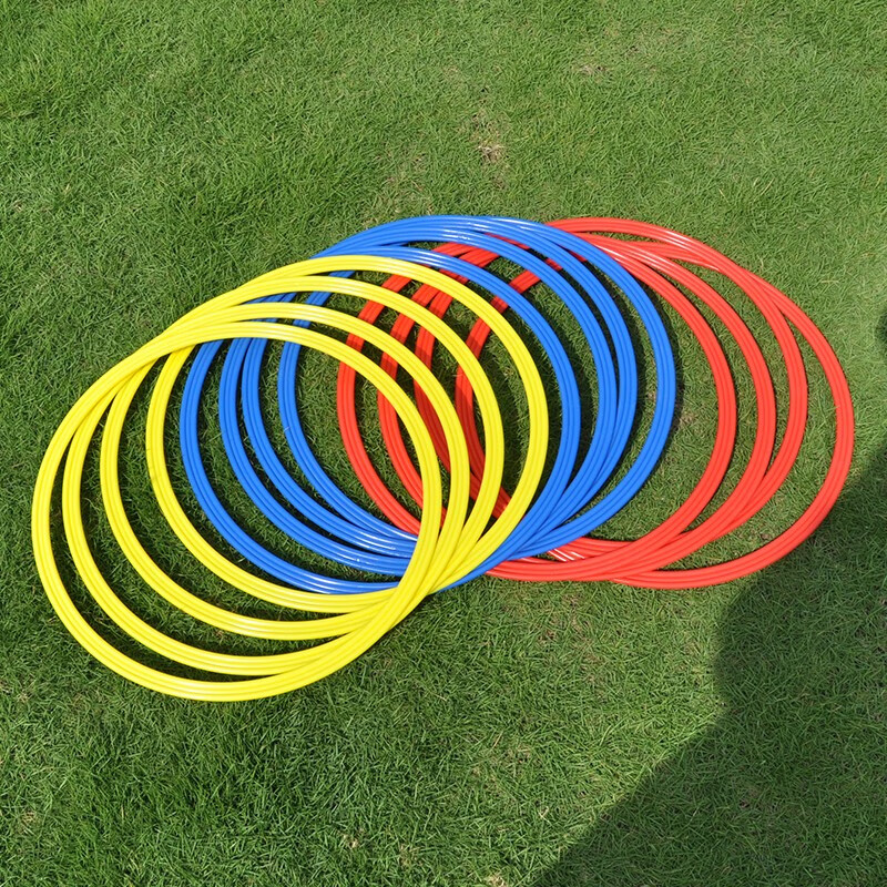 步伐灵敏训练圈跑步体能环圈足球训练环体育运动健身器材6支套装 六支套装(直径50cm)颜色可选