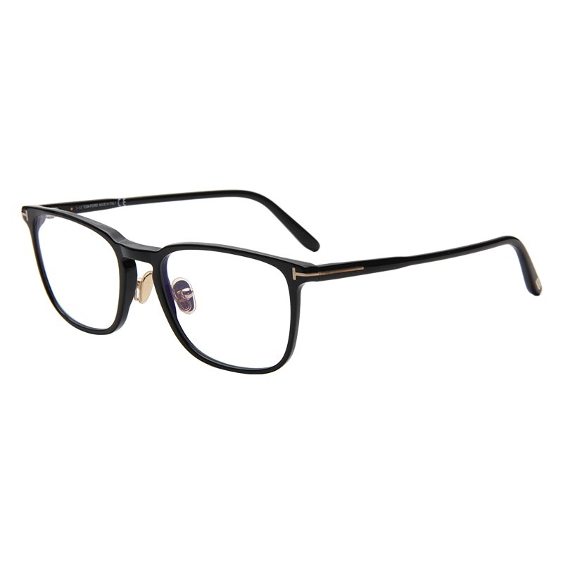 汤姆福特 TOM FORD 男女款黑色镜框黑色镜腿光学眼镜框眼镜架防蓝光镜片 TF5699-B 001 55MM