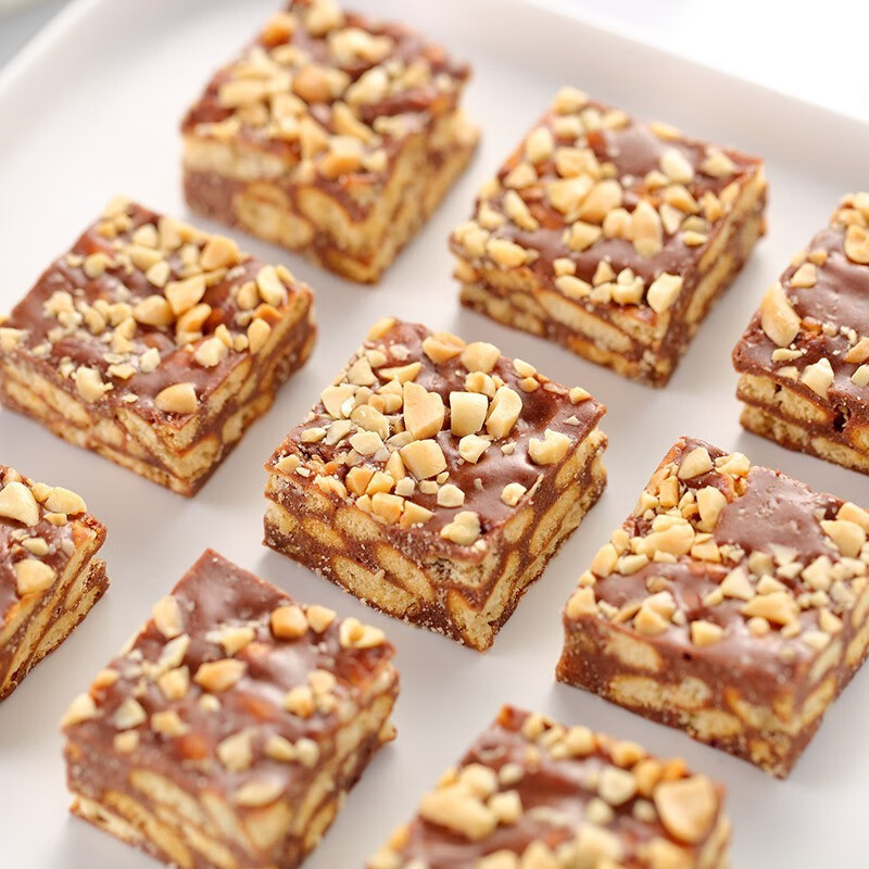 味滋源休闲零食宅家追剧出游饱腹代餐懒人速食小零食 雪花酥 500g 1箱