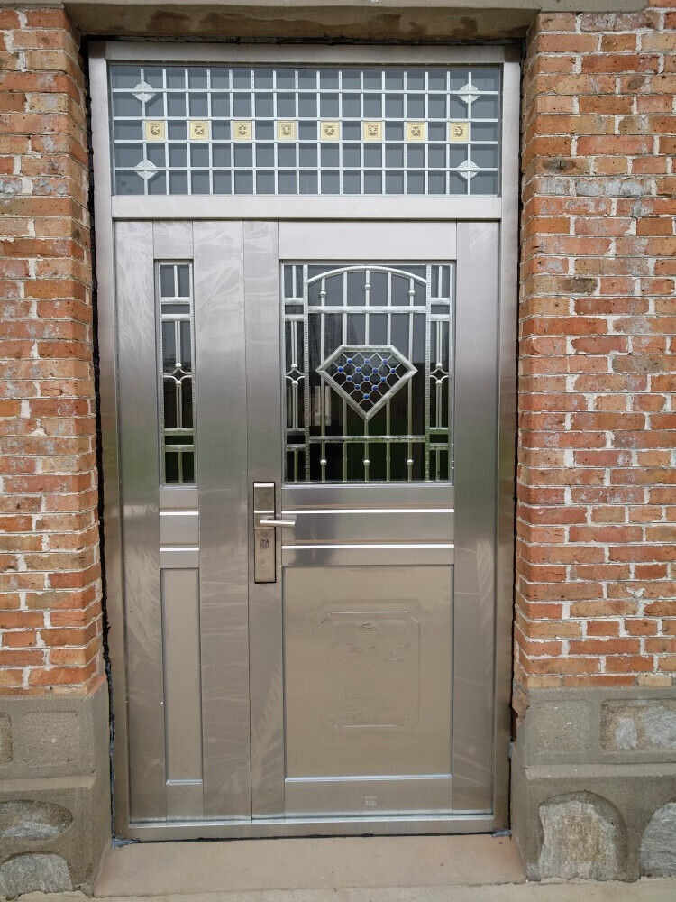 德国进口品质304不锈钢门 玻璃别墅大门双开门单门防盗门进户四开子母