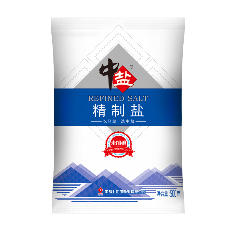 中盐 未加碘 精制盐 500g