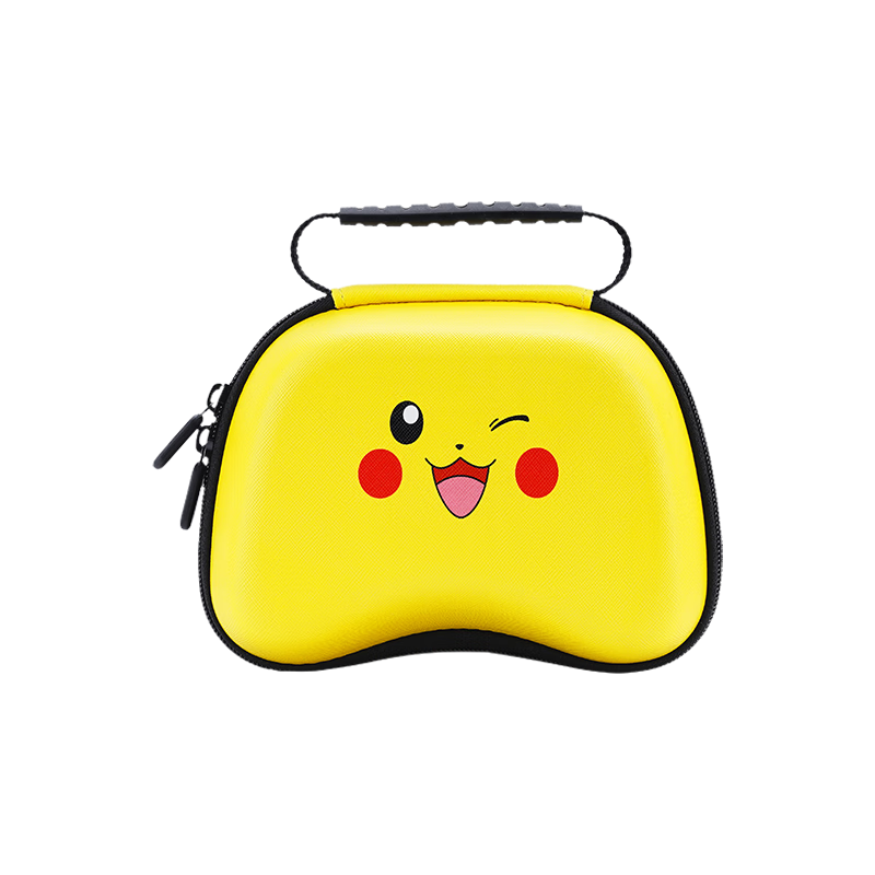Jemdo 錦讀PS5/XBOX/Switch Pro手柄收納包通用型手柄殼保護(hù)套/殼硬包防摔 【兼容多型號丨不壓搖桿】-皮卡笑臉