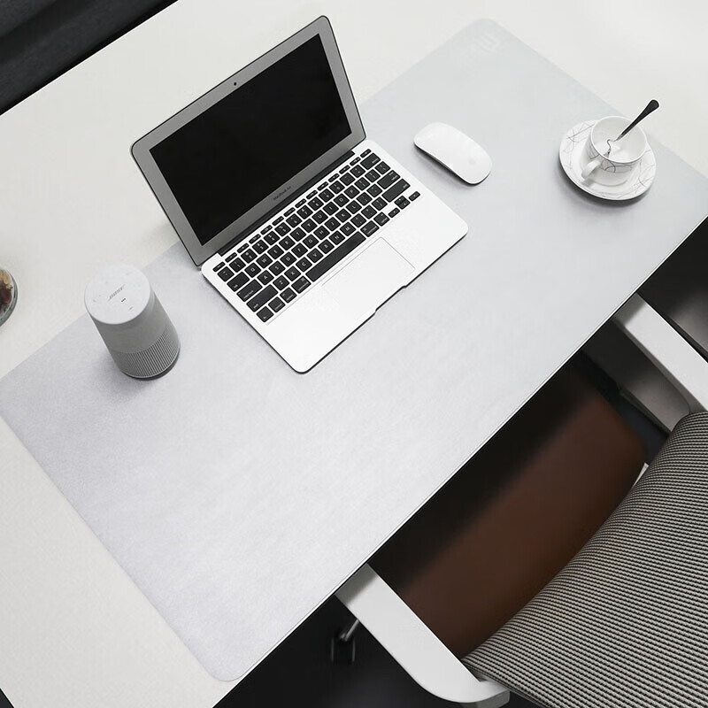 BUBM 鼠标垫超大号办公室桌垫笔记本电脑垫键盘垫办公写字台桌垫游戏家用垫子防水 140*70cm 灰+金属银