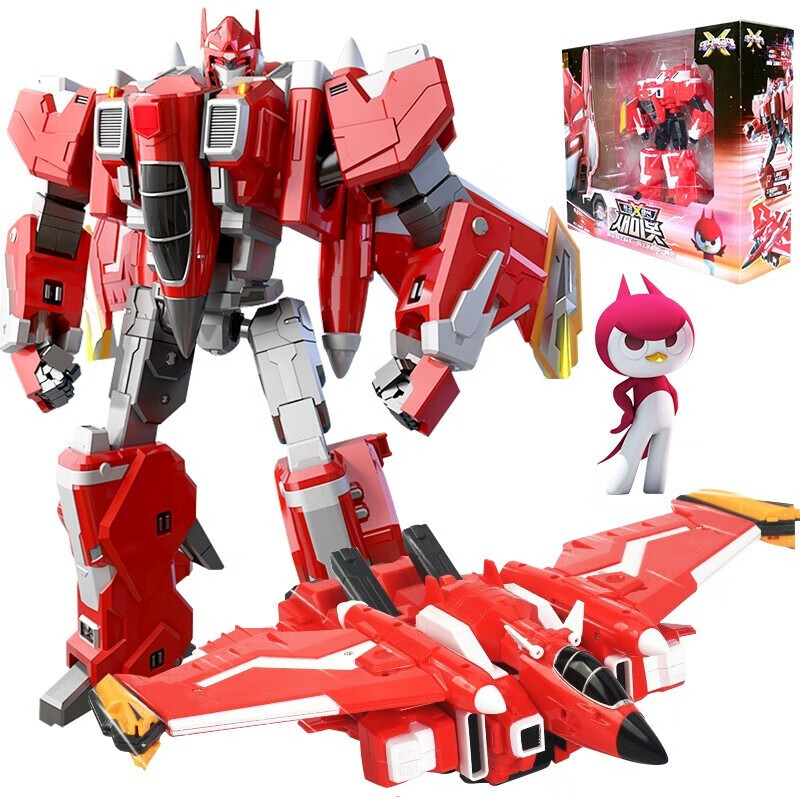 展高(jumpgo)迷你特工队玩具x机甲超级恐龙兽王力量变形合体男儿童
