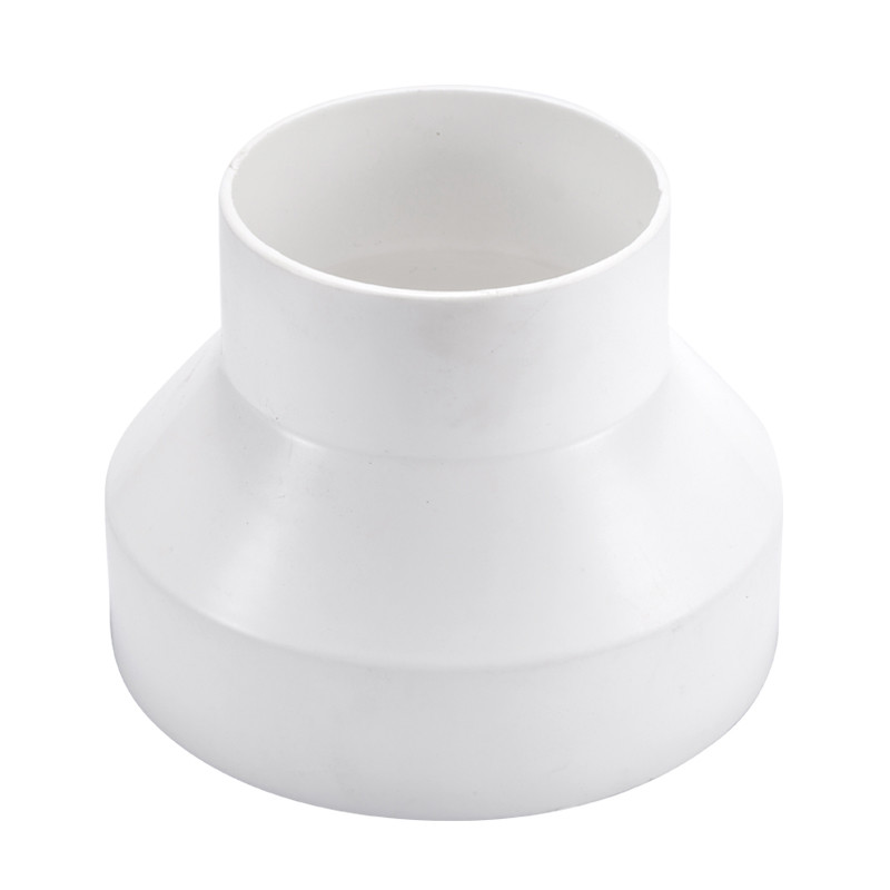 仁聚益加厚pvc管道变径接头 油烟机管变径 塑料通风管道大小头异径