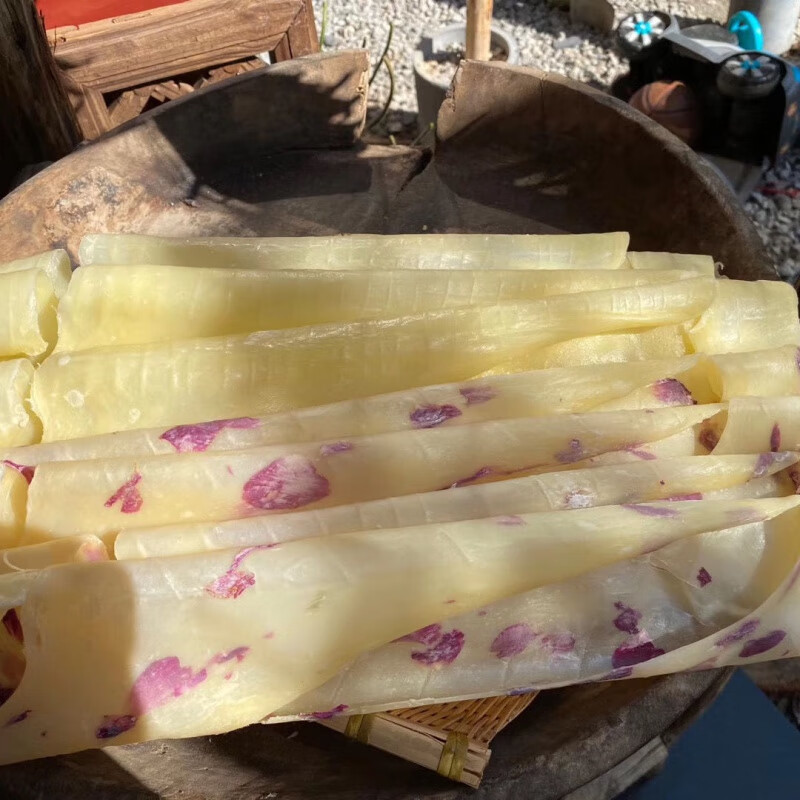 手工奶皮子鲜奶制成 邓川乳扇云南十八怪 500g玫瑰乳扇 150g玫瑰酱