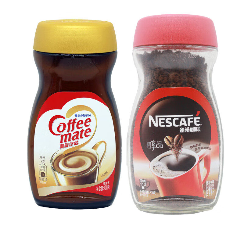 雀巢（Nestle） Nestle/雀巢醇品咖啡200g+咖啡伴侣400克 瓶装套餐