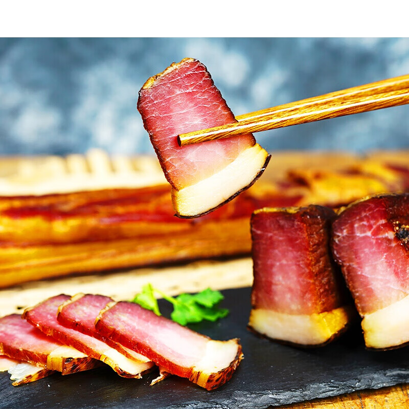 正宗重庆城口特产农家自制烟熏腊肉雅安皇木四川鲜后腿老腊肉500g