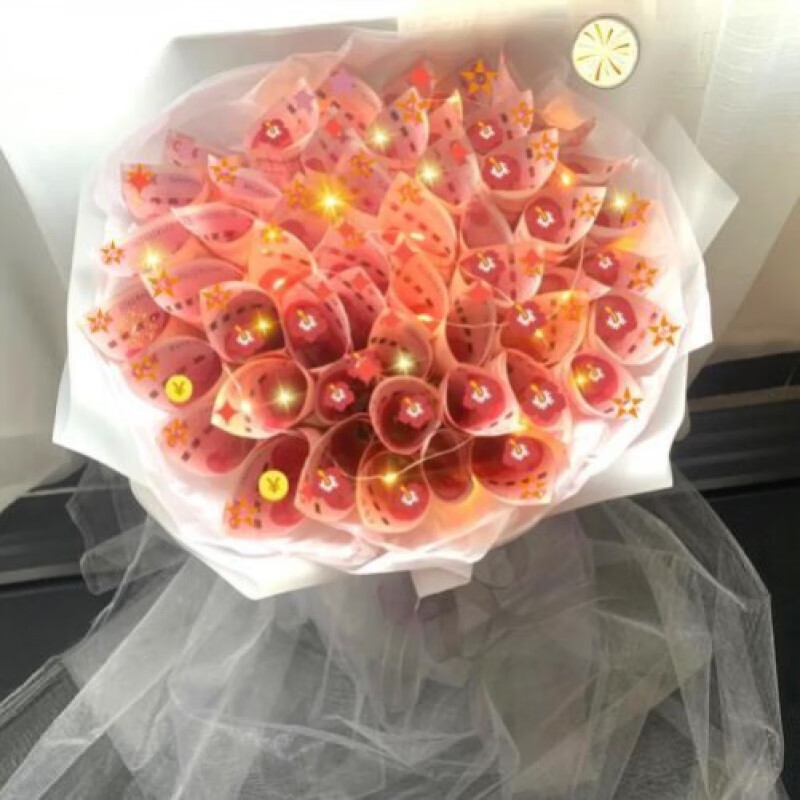 2022新款有钱花花束材料 做包装纸网红有钱花花束材料自制创意送男友