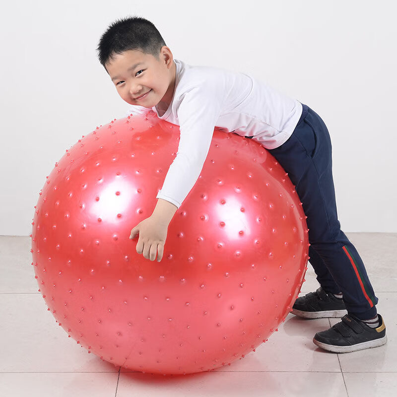 瑜伽球加厚大龙球儿童感统训练球防爆球初学者按摩健身球 银色 55cm