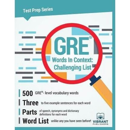 进口英文原版  gre words in context: challenging list 上下文中的