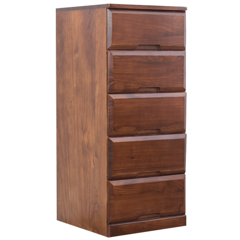 冯派  实木斗柜卧室整装中式简约储物柜斗柜抽屉式收纳柜 菱形40-5咖啡色 40*45*95