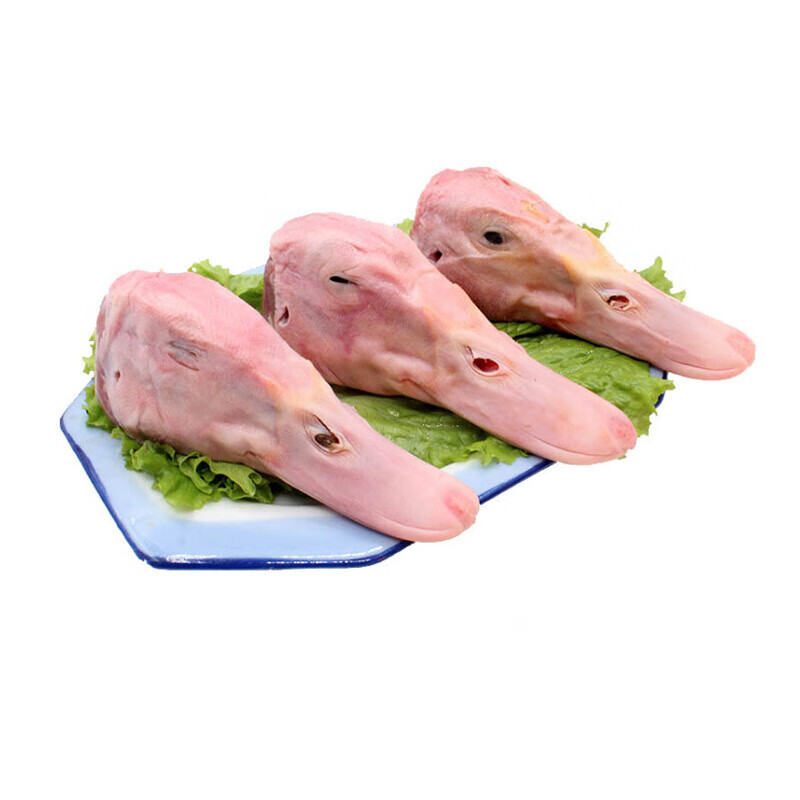 伯贤 新鲜生鸭头 冰鲜鸭头 鸭脑袋家庭装 2斤/包