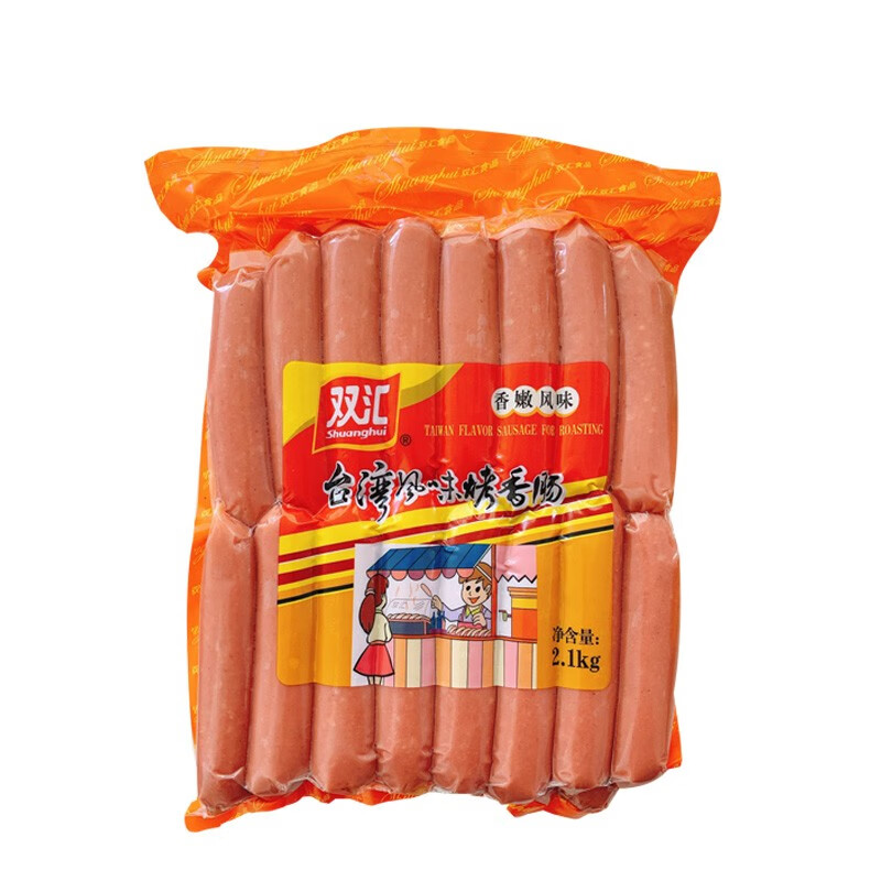 双汇烤肠台湾风味烤香肠(香嫩风味) 2.1kg  70g/支*30支/袋 1袋
