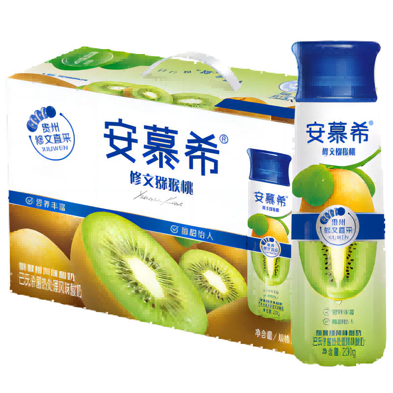 限地区:伊利安慕希修文猕猴桃奶昔风味酸奶230g*10瓶/箱礼盒装  赠