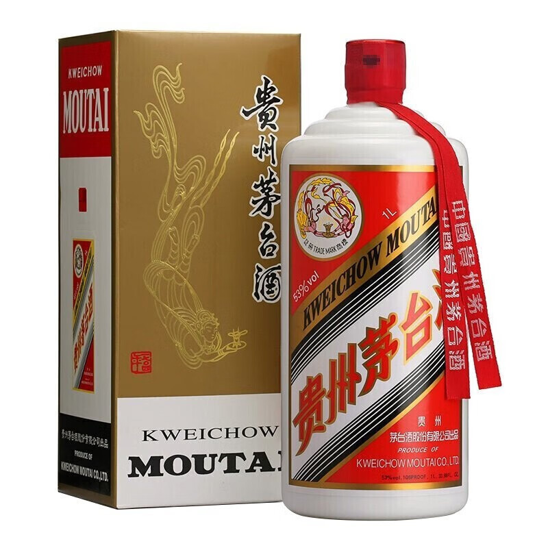 茅台（MOUTAI）飞天 酱香型白酒 53度 1000ml 单瓶装