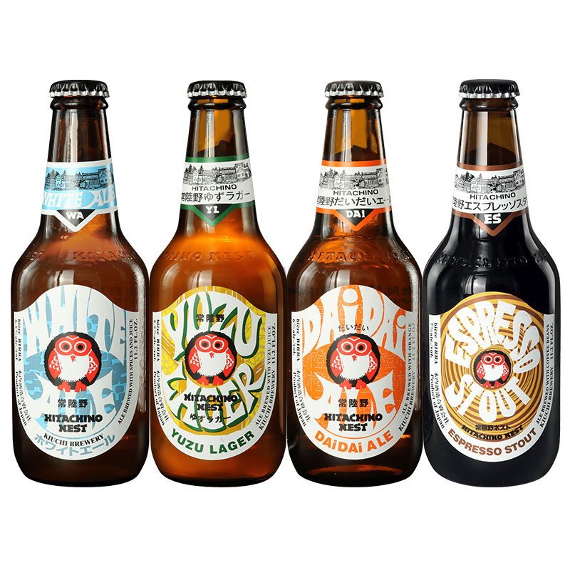 日本进口 常陆野猫头鹰（Hitachino Nest）啤酒 精酿啤酒 4种口味可选 4款组合装330ml*4瓶