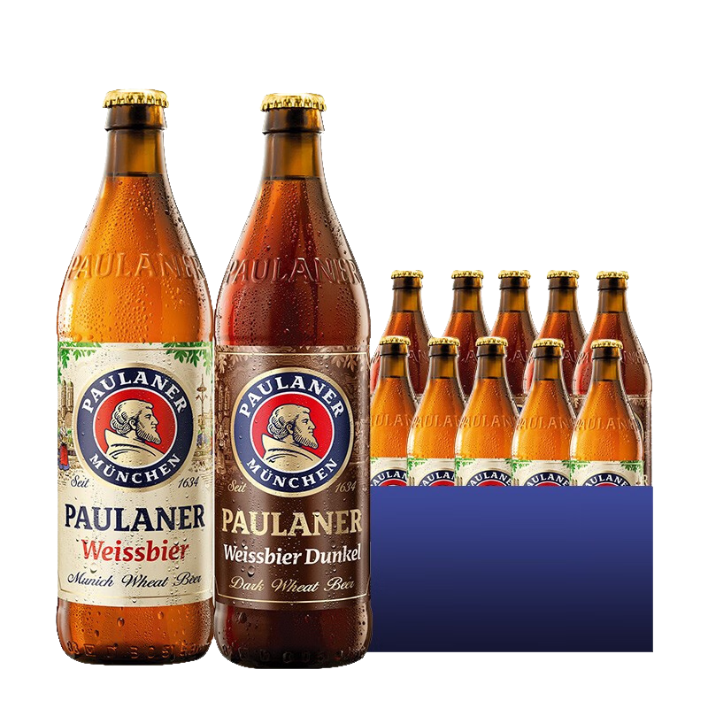 保拉纳（Paulaner）柏龙 黑白混合装啤酒500ml*10瓶 德国进口 500mL 10瓶