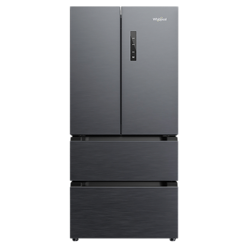 惠而浦（Whirlpool）冰箱446升多門四開門法式 風(fēng)冷無霜  變頻纖薄風(fēng)冷無霜 一級能效節(jié)能家用電冰箱  【雙變頻丨雙循環(huán)】BCD-446WMBWT遠山灰