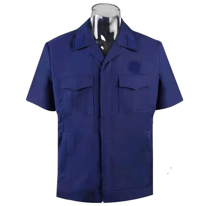 消防备勤服男女专职消防员夏季短袖蓝色训练春秋长袖套装  17 专职夏